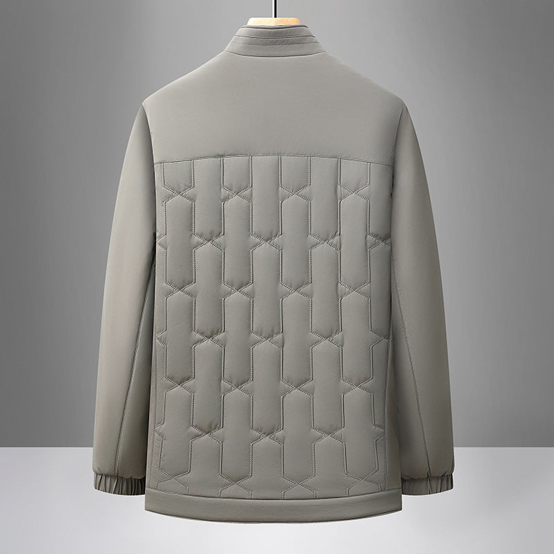 Men's Multifunctional Quilted Jacket with High Collar Lisslune