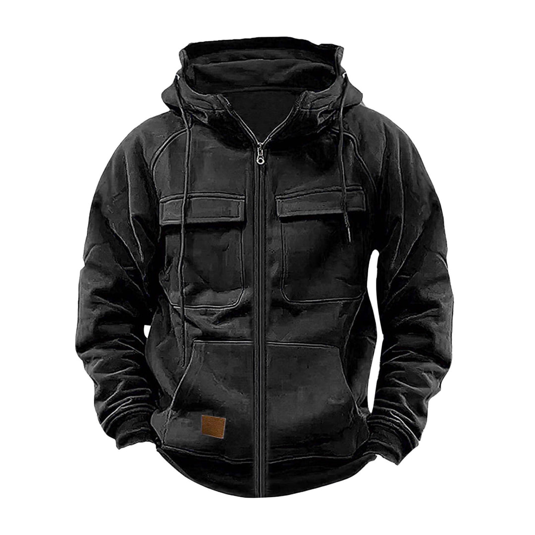 Men's hoodie jacket with practical pockets and robust design Lisslune