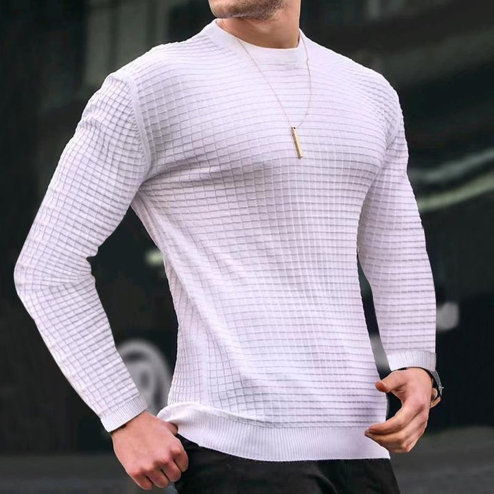 Men's knitted sweater with textured design Lisslune