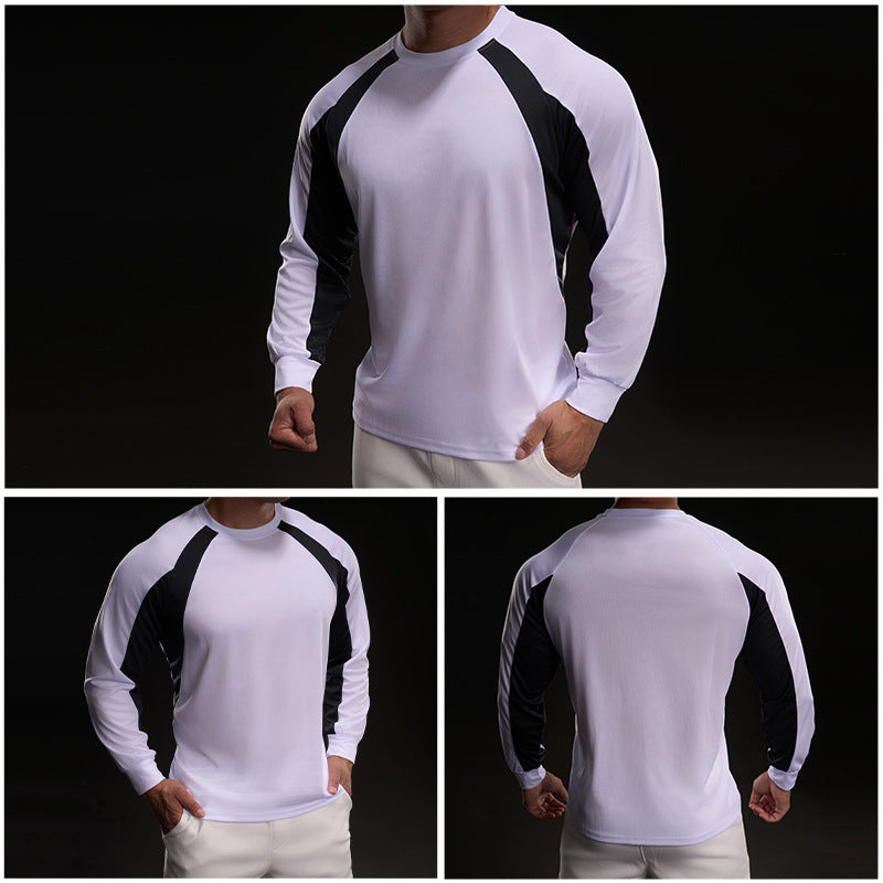 Men's Sporty Long-Sleeve Shirt with Breathable Inserts Lisslune