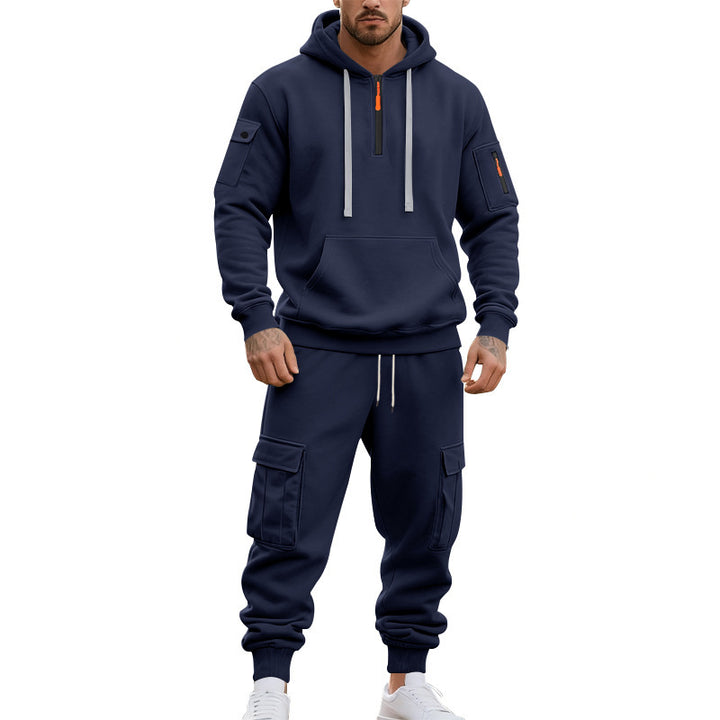 Men's Sporty Tracksuit with Functional Cargo Pockets Lisslune