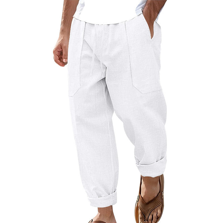Men's Loose Linen Pants with Side Pockets Lisslune