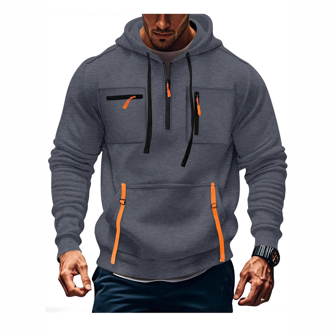 Men's hoodie with functional zip pockets and modern fit Lisslune