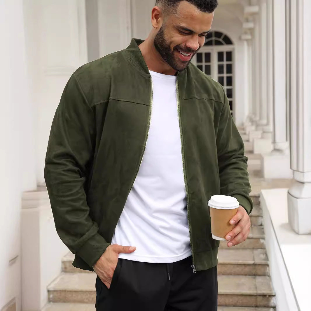 Men's casual sweat jacket in sporty design with practical pockets Lisslune
