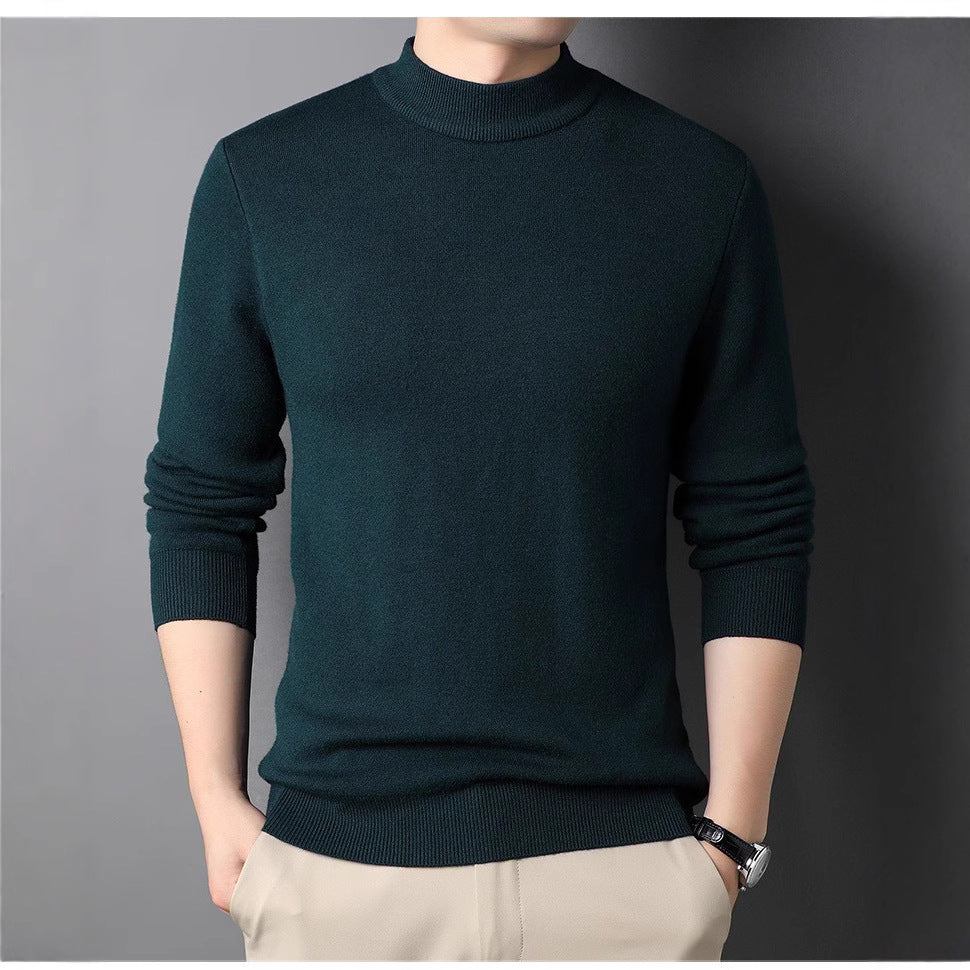 Men's fine-knit sweater with turtleneck and soft materials Lisslune