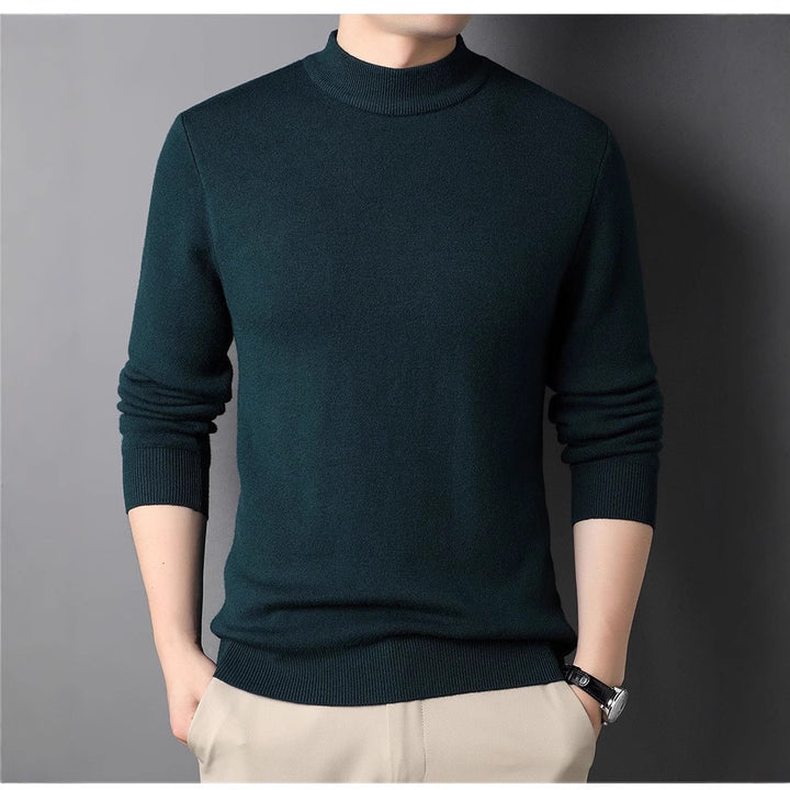 Men's fine-knit sweater with turtleneck and soft materials Lisslune