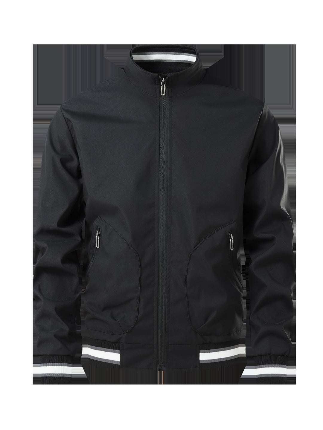 Men's sporty transitional jacket with high collar and practical zip pockets Lisslune