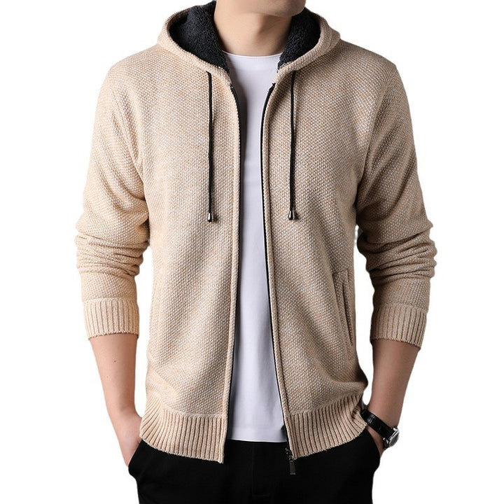 Men's fashionable cardigan with hood and soft padded lining Lisslune