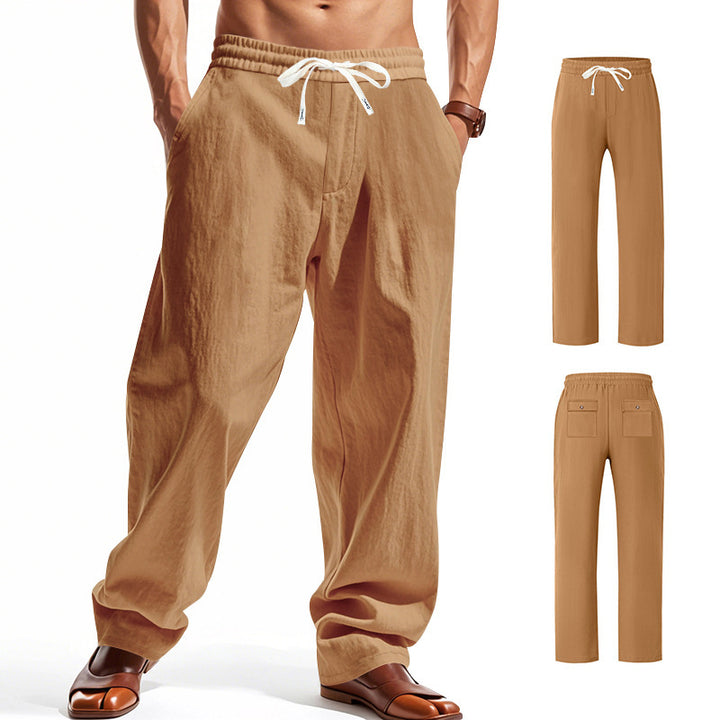 Men's airy beach pants with elastic waistband and practical pockets Lisslune