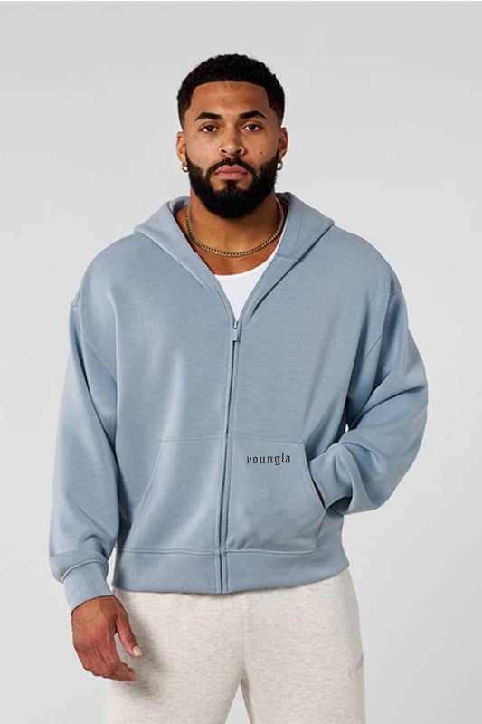 Men's hoodie with full zip and practical pockets Lisslune