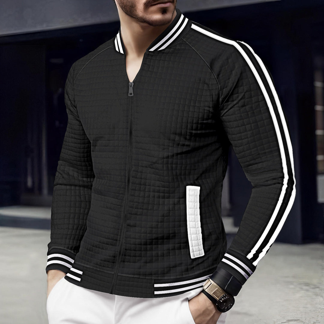 Men's sporty quilted jacket with modern cut and practical zip pockets Lisslune