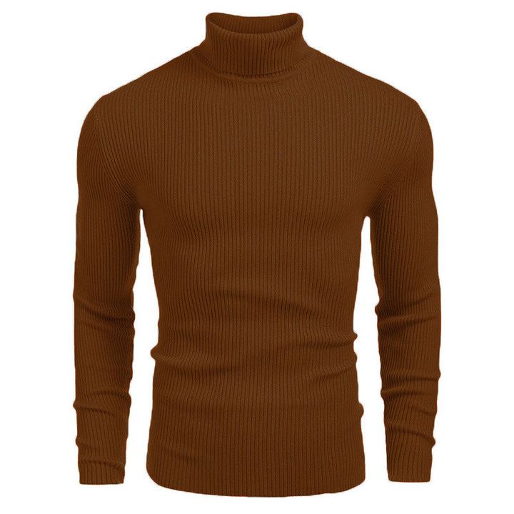 Men's turtleneck sweater made of fine rib knit Lisslune