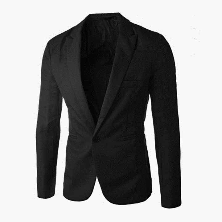 Men's Elegant Blazer with Modern Cut and Fine Details Lisslune