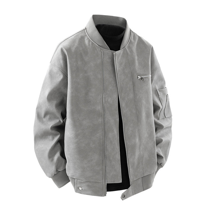 Men's Casual Synthetic Leather Jacket Lisslune