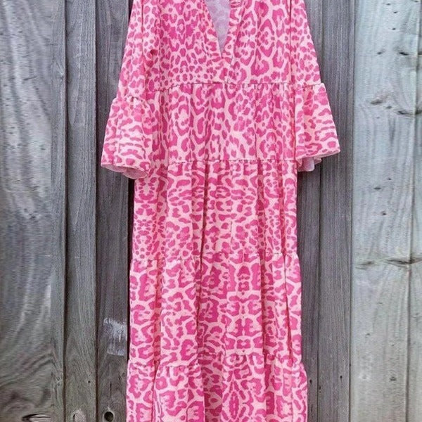 Women’s maxi dress in elegant leopard print Lisslune