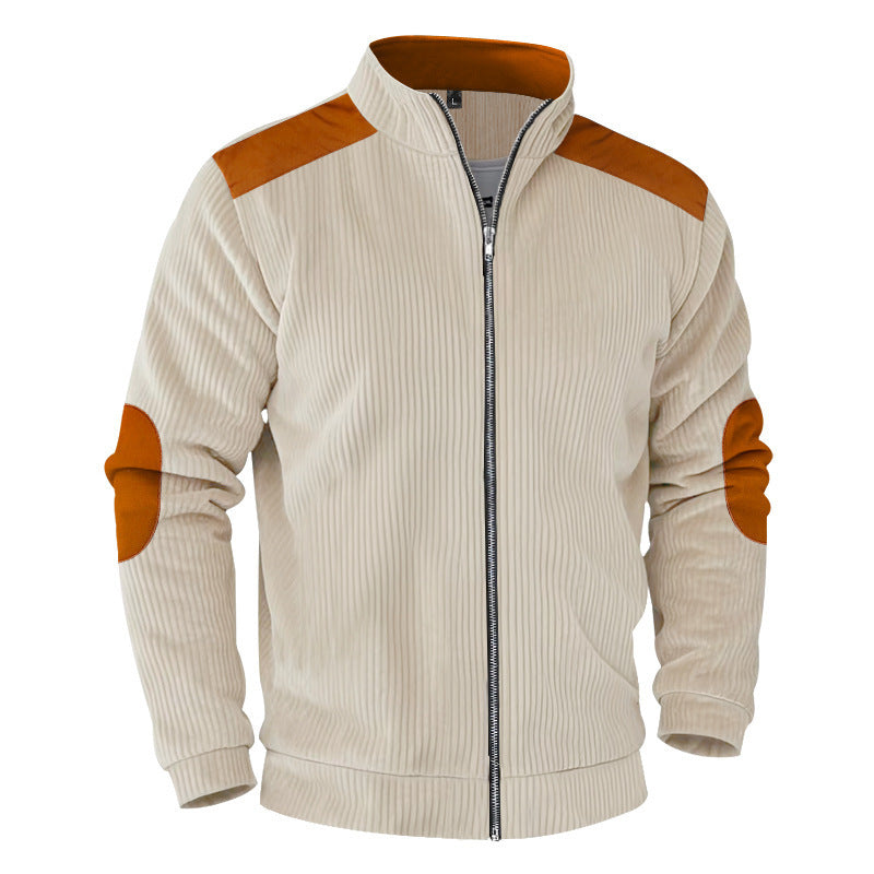 Men's sporty jacket with structured sleeves and stand-up collar Lisslune