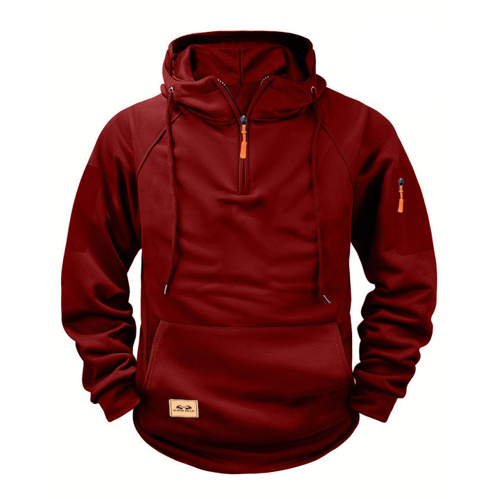 Men's sporty hoodie with practical zipper Lisslune