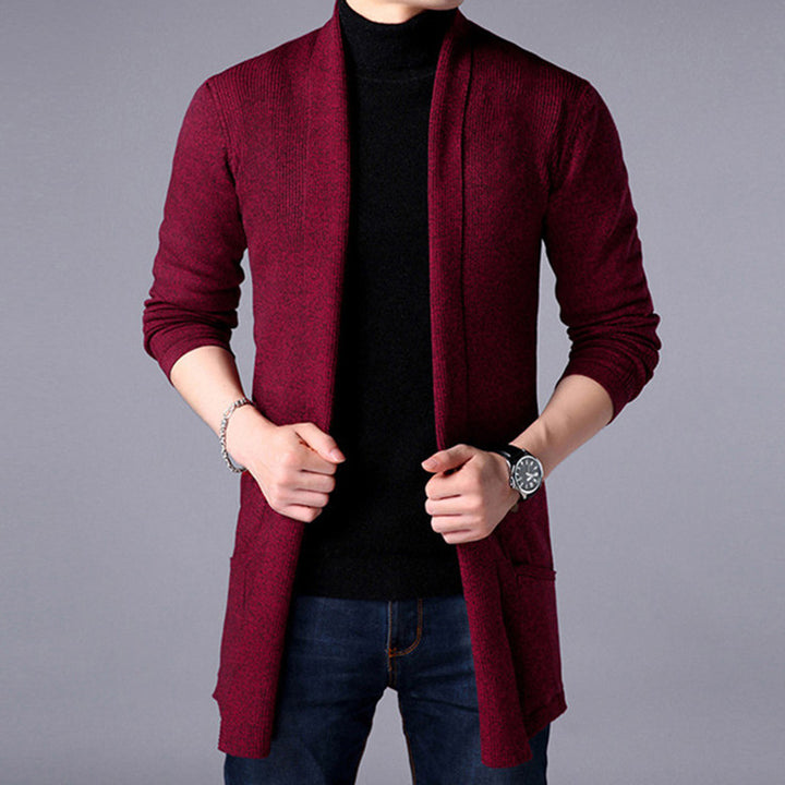 Men's cardigan with open cut and practical pockets Lisslune