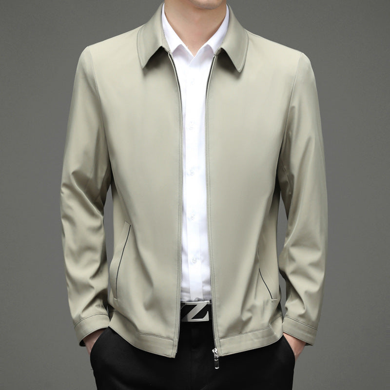 Men's Sporty All-Weather Jacket with Practical Zipper Lisslune