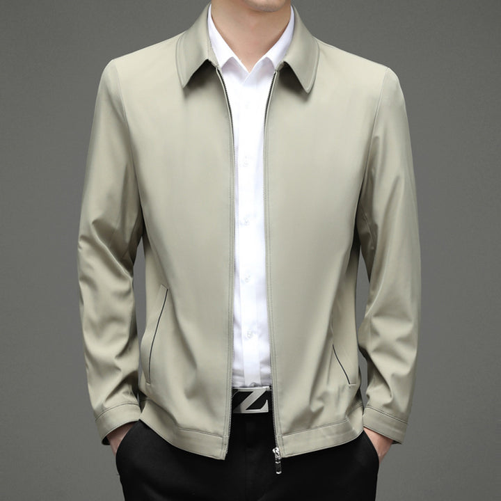 Men's Sporty All-Weather Jacket with Practical Zipper Lisslune