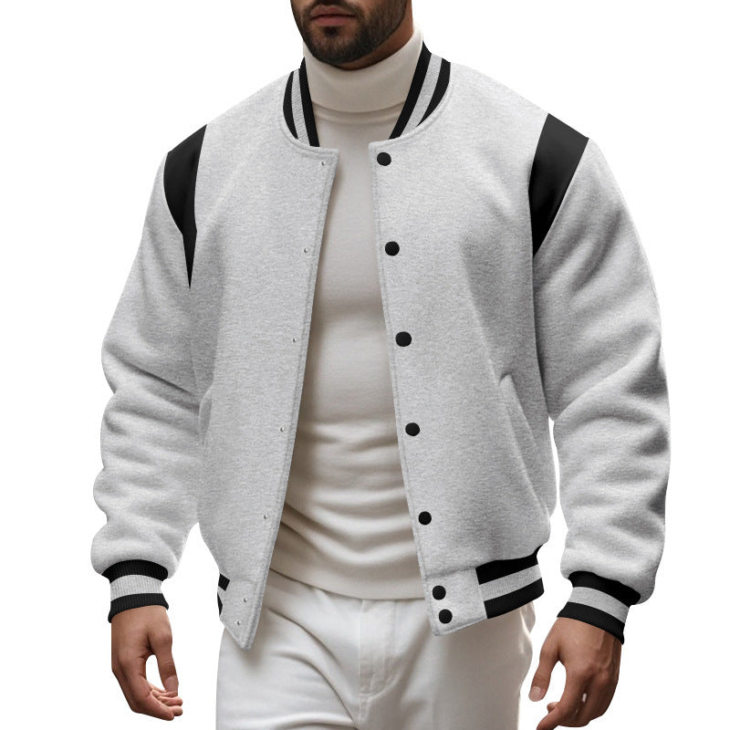 Men's casual college jacket with contrast details Lisslune