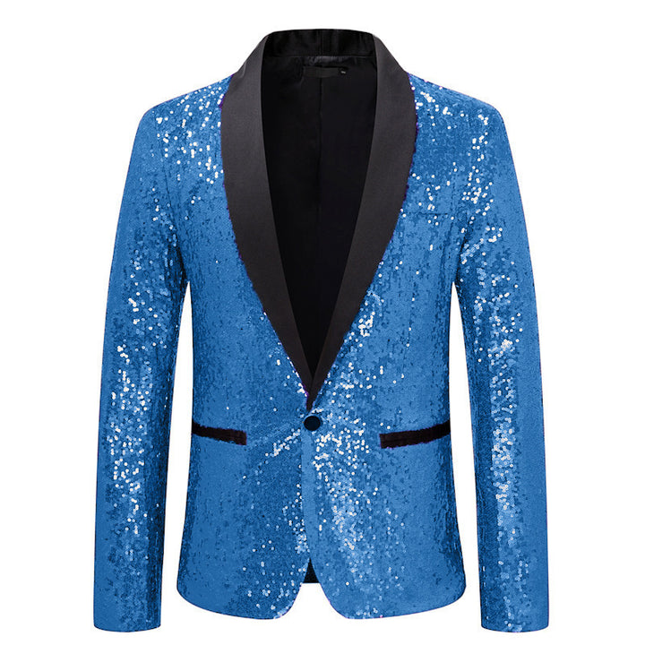 Men's shimmering sequin blazer with elegant lapel Lisslune