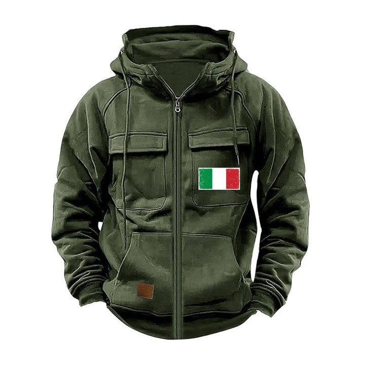 Men's stylish hoodie jacket with practical pockets and adjustable collar Lisslune