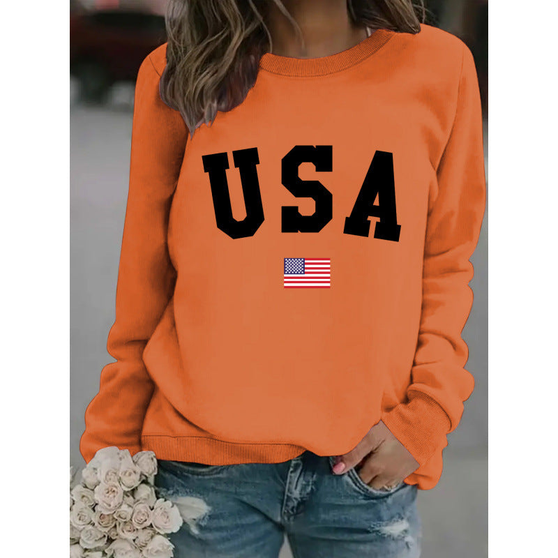Women's sweatshirt with modern USA statement and cozy fit Lisslune