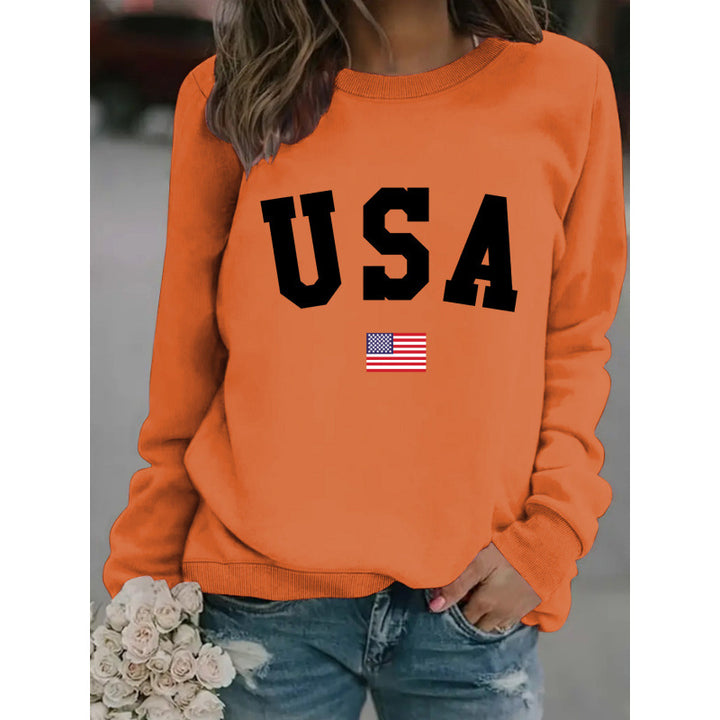 Women's sweatshirt with modern USA statement and cozy fit Lisslune