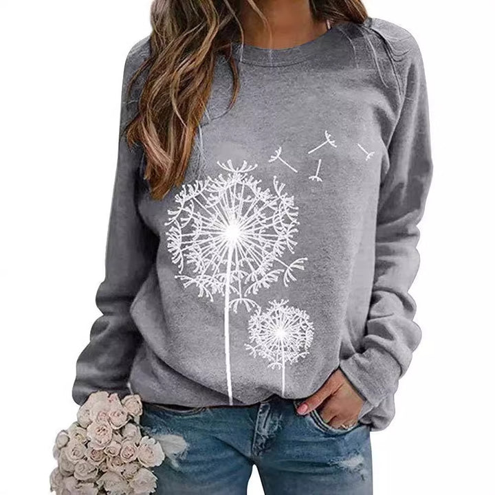 Women's sweatshirt with elegant dandelion motif Lisslune