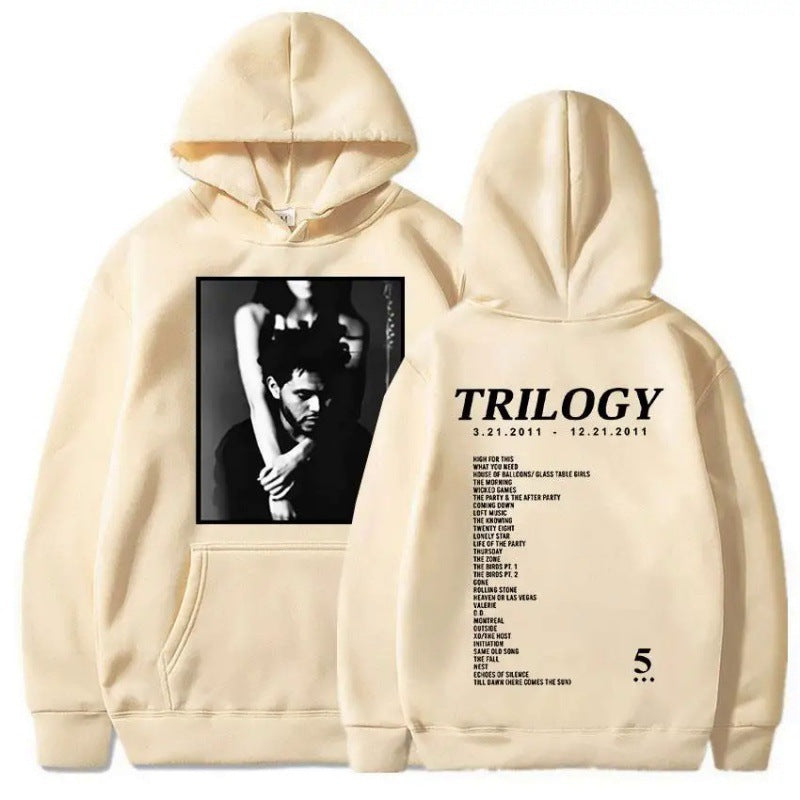 Women's hoodie with artistic photo print and unique lettering Lisslune