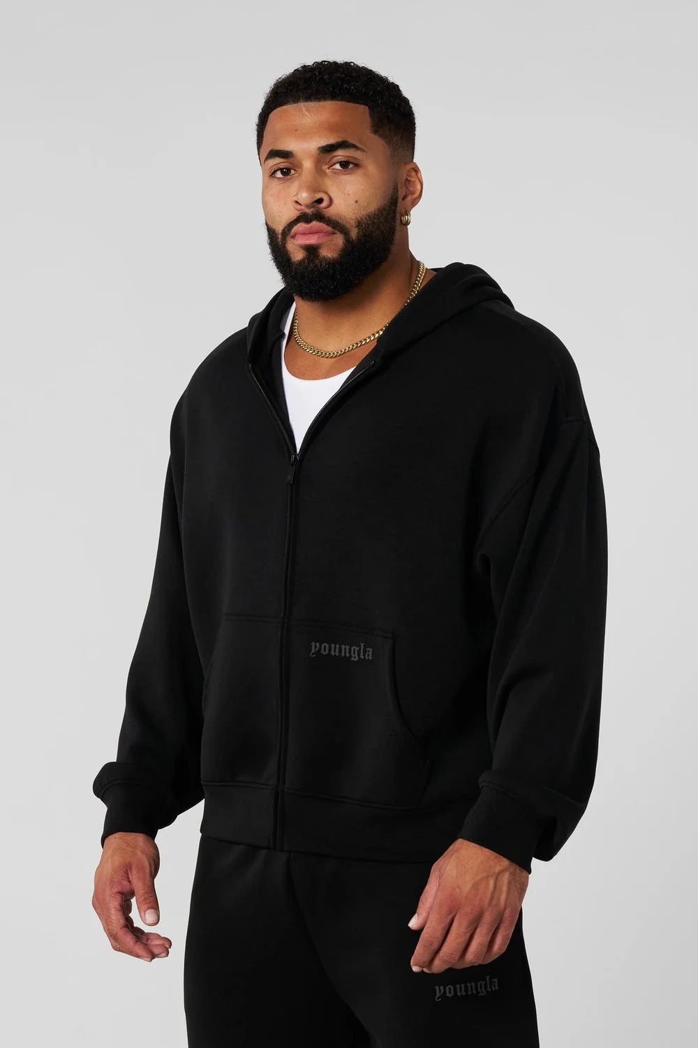 Men's hoodie with full zip and practical pockets Lisslune