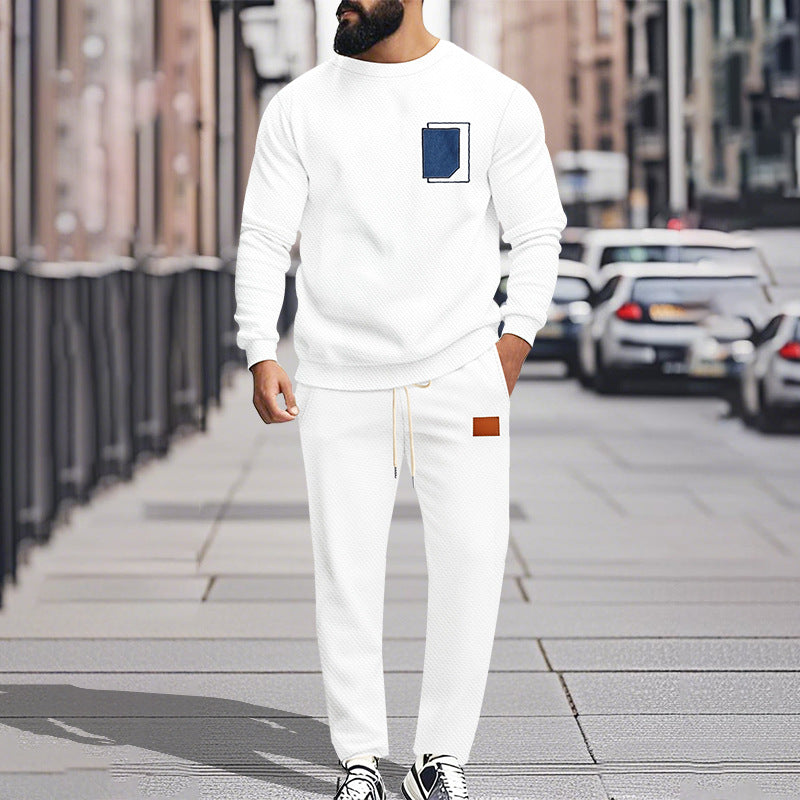 Men's Comfortable Leisure Suit with Fashionable Design and Practical Pockets Lisslune