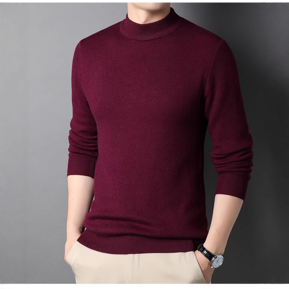 Men's fine-knit sweater with turtleneck and soft materials Lisslune