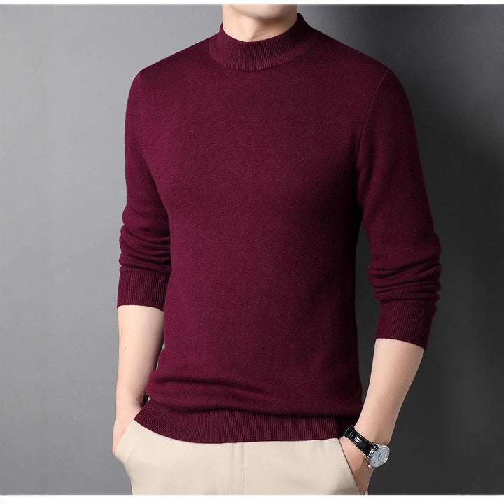 Men's fine-knit sweater with turtleneck and soft materials Lisslune