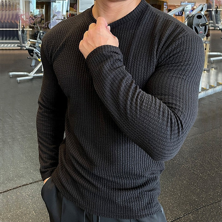 Men's long-sleeve shirt with textured design and modern cut Lisslune