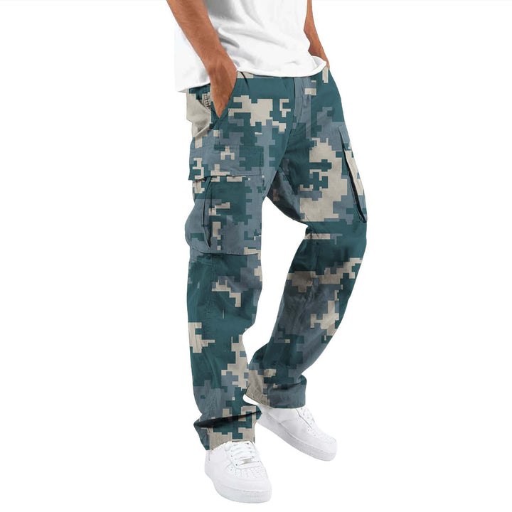 Men's Camouflage Cargo Pants with Numerous Pockets Lisslune