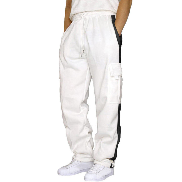 Men's modern cargo pants with elastic waistband and practical side pockets Lisslune