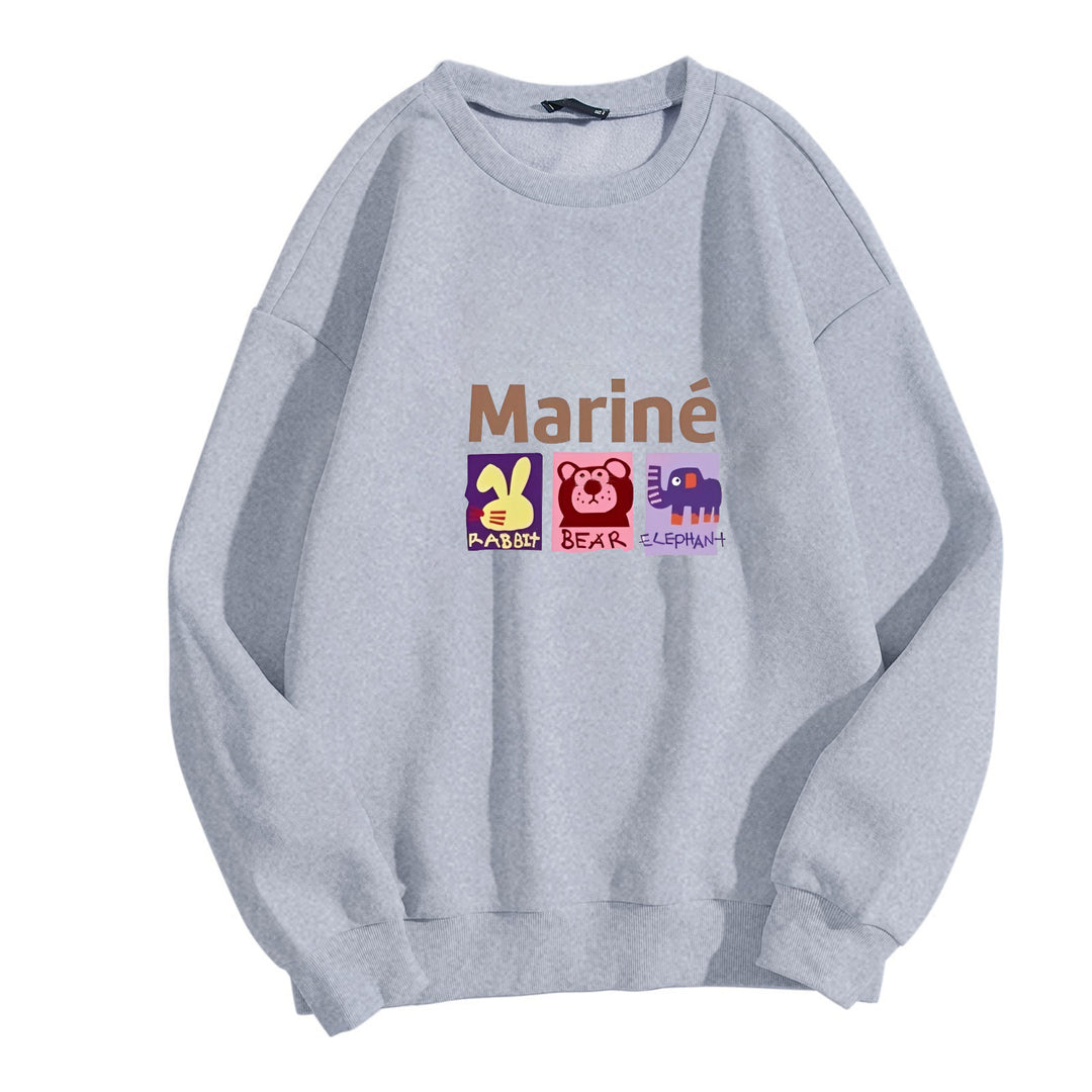 Women's cozy sweatshirt with animal motifs Lisslune