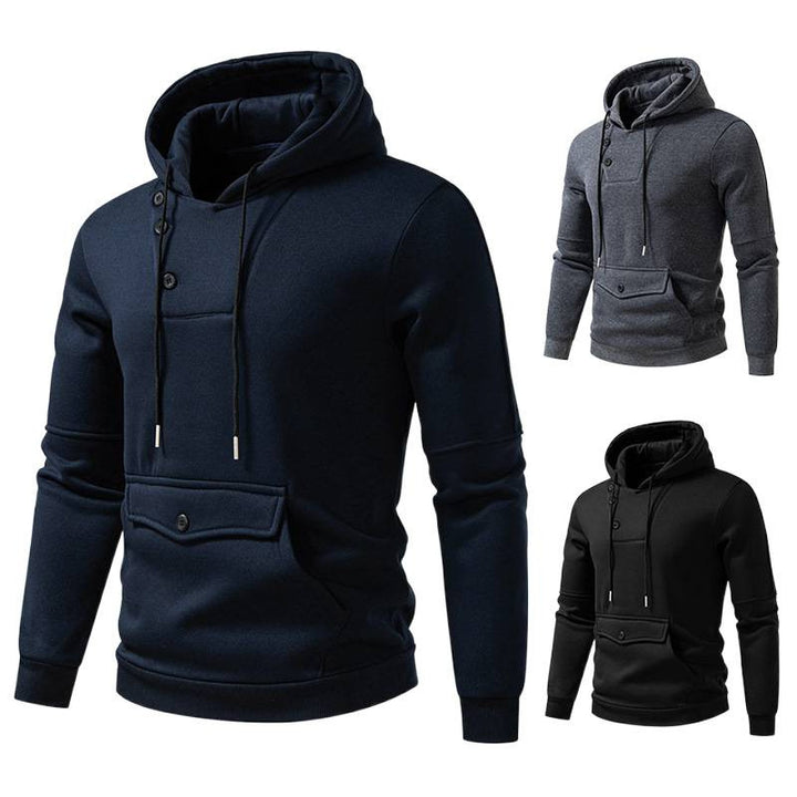 Men's Stylish Hoodies with Button Details Lisslune