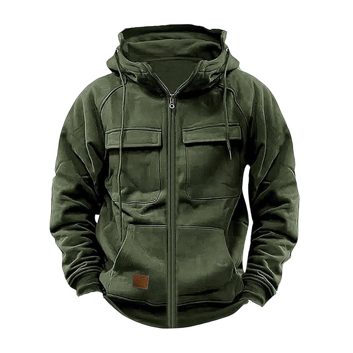 Men's hoodie jacket with practical pockets and robust design Lisslune
