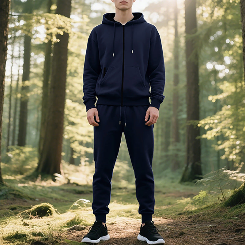 Men's casual hoodie with jogger pants in a relaxed fit Lisslune