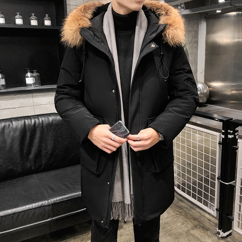 Men's insulated winter jacket with removable hood Lisslune