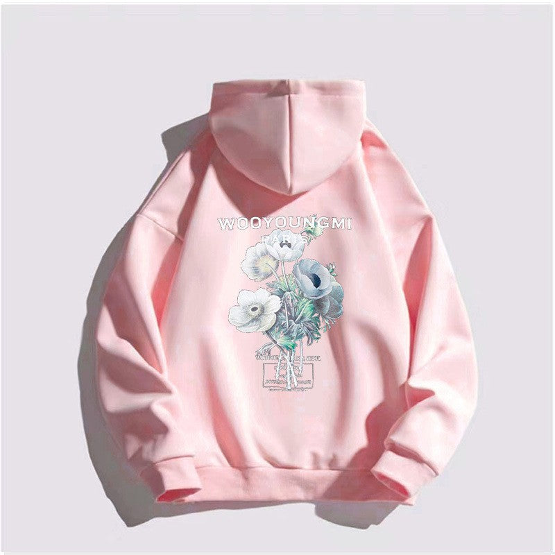 Women's hoodie with artistic floral print Lisslune