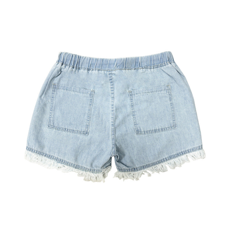 Ladies Denim Shorts with creative pockets Lisslune