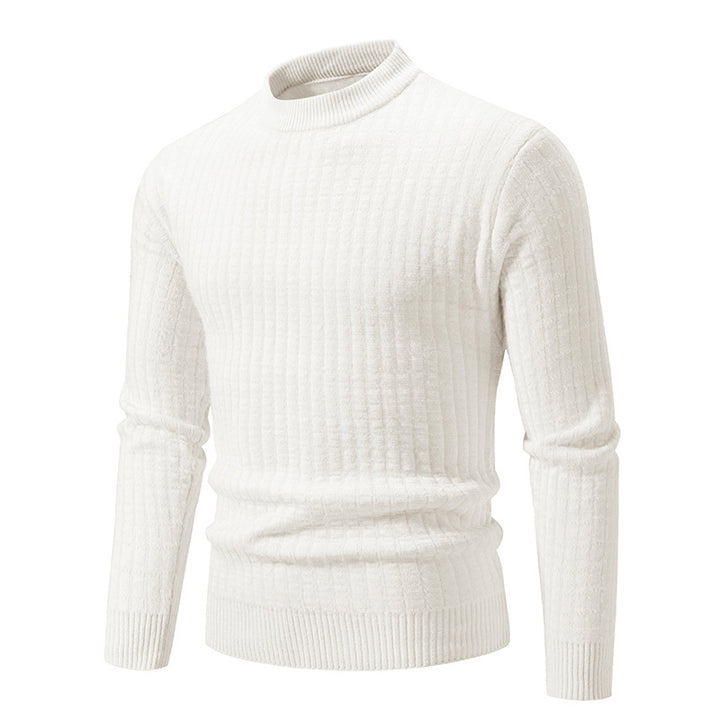 Men's fine knit sweater with textured design Lisslune