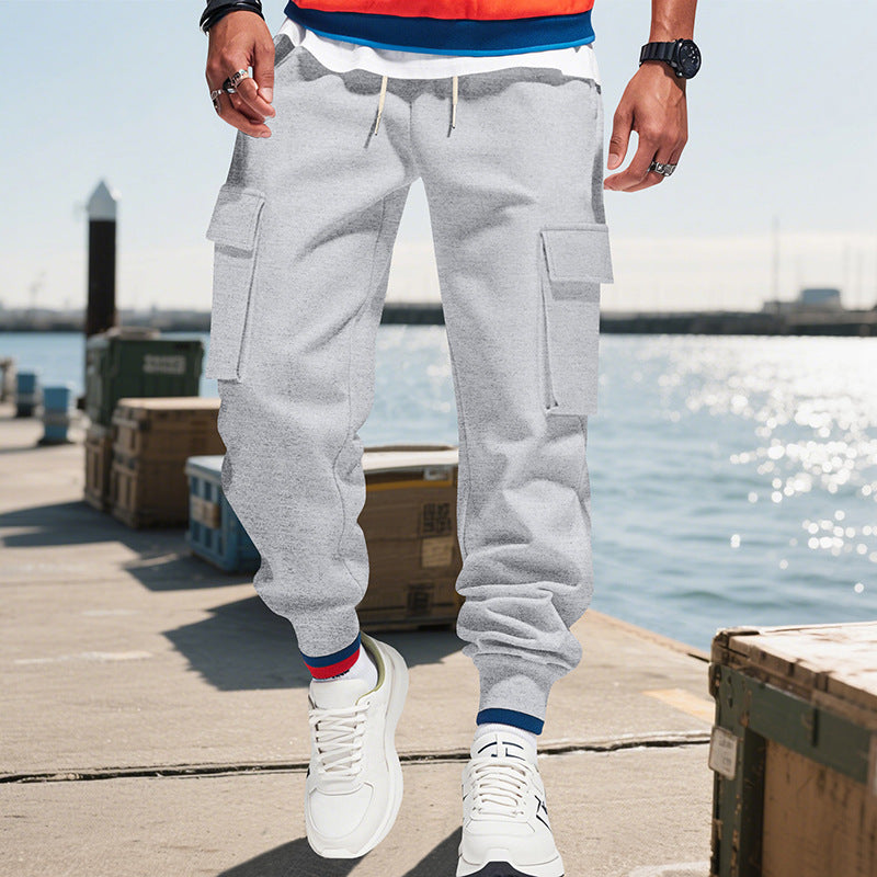 Men's cargo joggers with practical side pockets and elastic waistband Lisslune