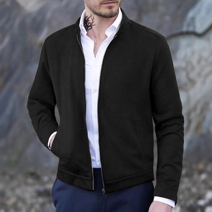 Men's fleece jacket with modern stand-up collar and soft inner lining Lisslune