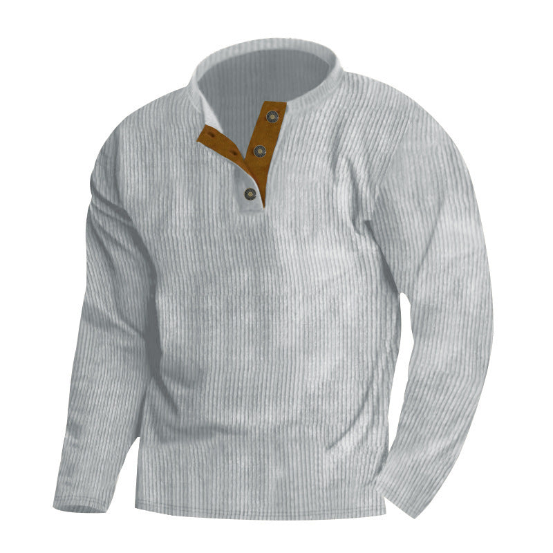 Men's cozy knitted sweater with innovative button design and soft material Lisslune
