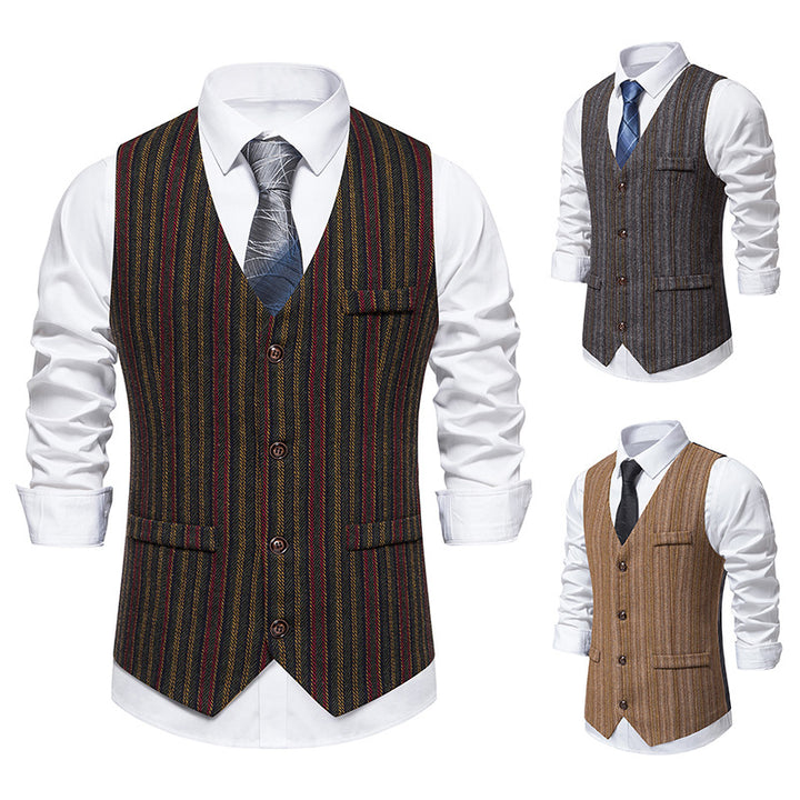 Men's Elegant Suit Vest with Fine Pattern Lisslune